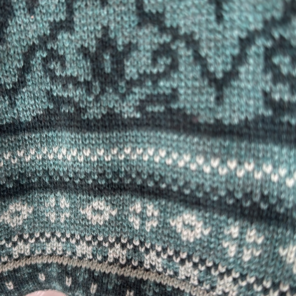 Appleseed’s Green Nordic Inspired Soft Zip Front Cardigan Size Medium - Picture 8 of 13